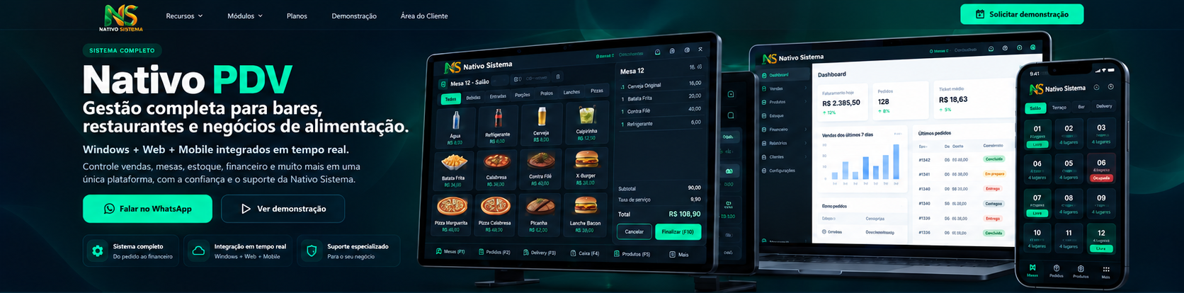 Nativo PDV - Sistema completo para bares e restaurantes
